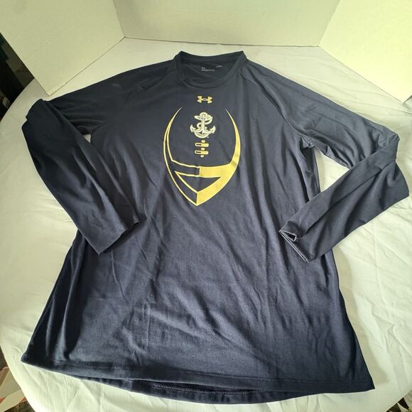 Under Armour Men's US Navy Football Long Sleeve Shirt Size Large - Picture 1 of 5
